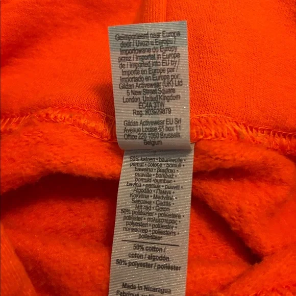 Wyoming orange hoodie pullover Gildan heavy blend small - Picture 4 of 4